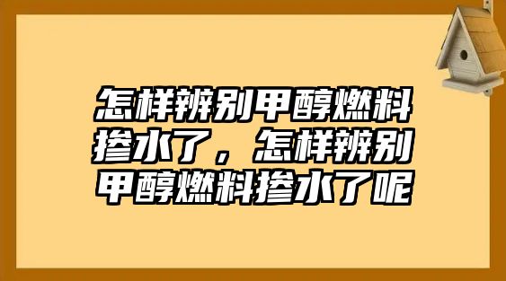 怎樣辨別甲醇燃料摻水了，怎樣辨別甲醇燃料摻水了呢