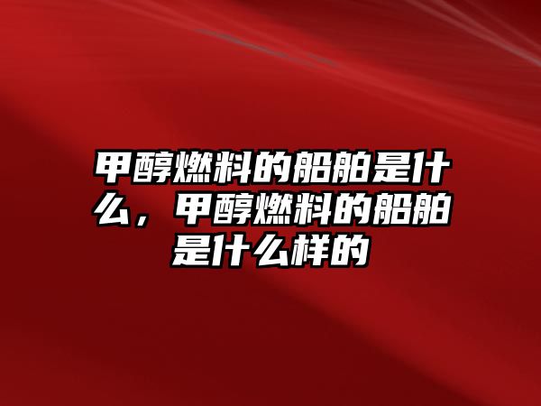 甲醇燃料的船舶是什么，甲醇燃料的船舶是什么樣的