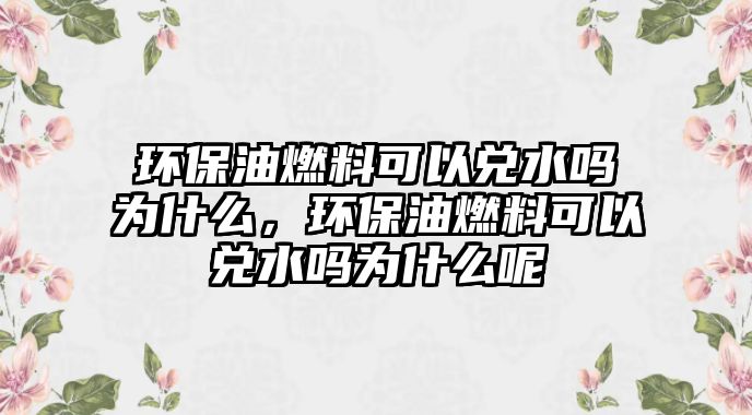 環(huán)保油燃料可以?xún)端畣釣槭裁?，環(huán)保油燃料可以?xún)端畣釣槭裁茨? class=