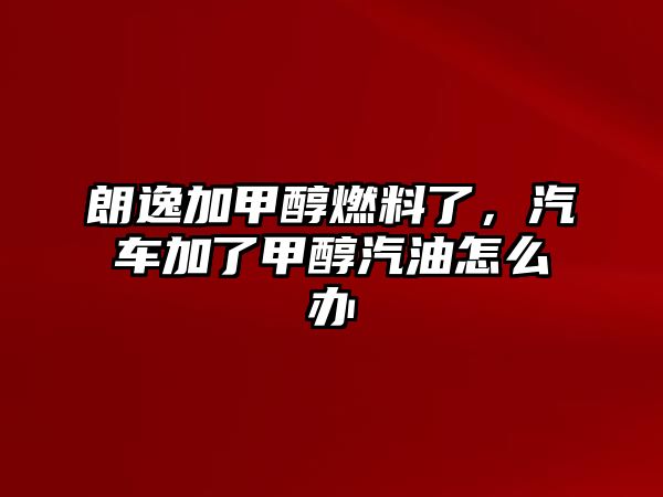 朗逸加甲醇燃料了，汽車加了甲醇汽油怎么辦