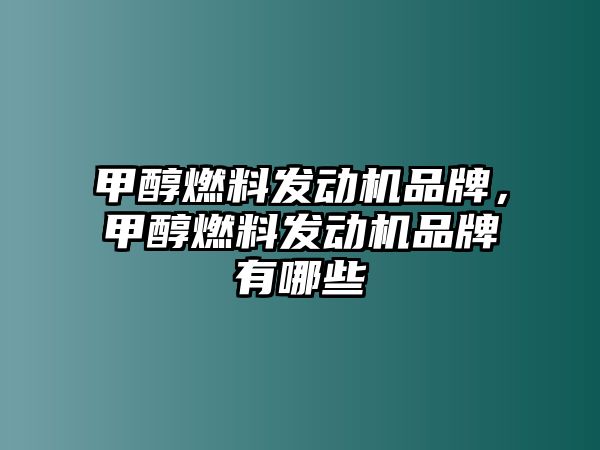 甲醇燃料發(fā)動機品牌，甲醇燃料發(fā)動機品牌有哪些