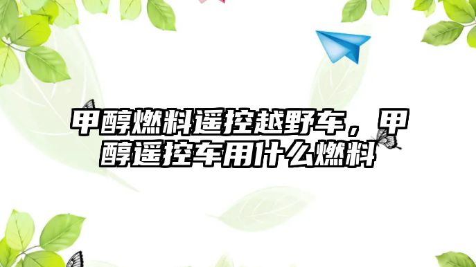 甲醇燃料遙控越野車，甲醇遙控車用什么燃料