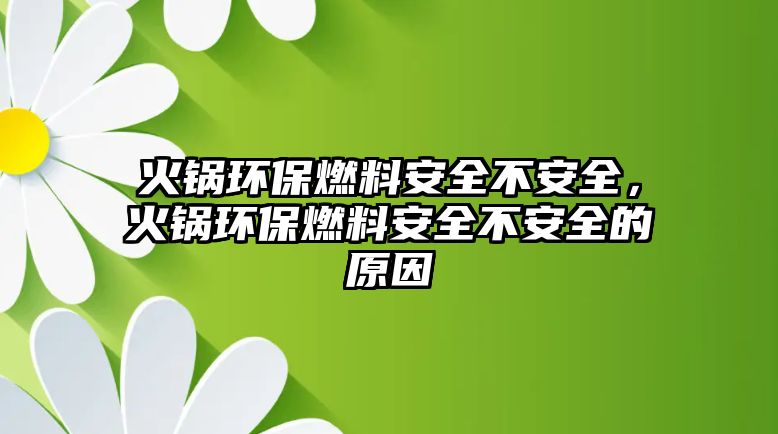 火鍋環(huán)保燃料安全不安全，火鍋環(huán)保燃料安全不安全的原因