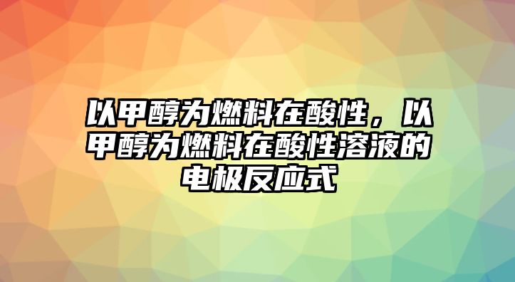 以甲醇為燃料在酸性，以甲醇為燃料在酸性溶液的電極反應(yīng)式