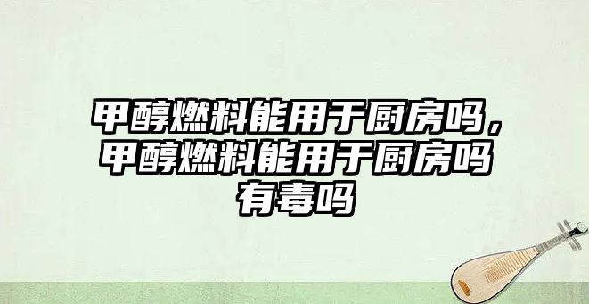 甲醇燃料能用于廚房嗎，甲醇燃料能用于廚房嗎有毒嗎