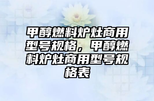 甲醇燃料爐灶商用型號(hào)規(guī)格，甲醇燃料爐灶商用型號(hào)規(guī)格表