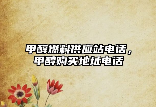 甲醇燃料供應(yīng)站電話，甲醇購(gòu)買(mǎi)地址電話