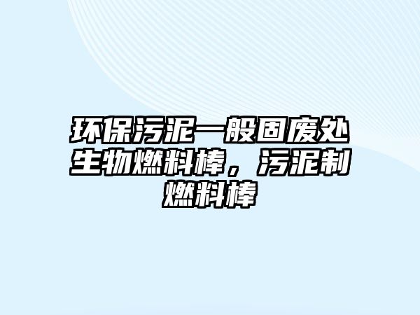 環(huán)保污泥一般固廢處生物燃料棒，污泥制燃料棒