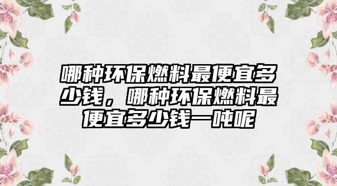 哪種環(huán)保燃料最便宜多少錢，哪種環(huán)保燃料最便宜多少錢一噸呢