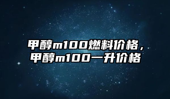 甲醇m100燃料價格，甲醇m100一升價格