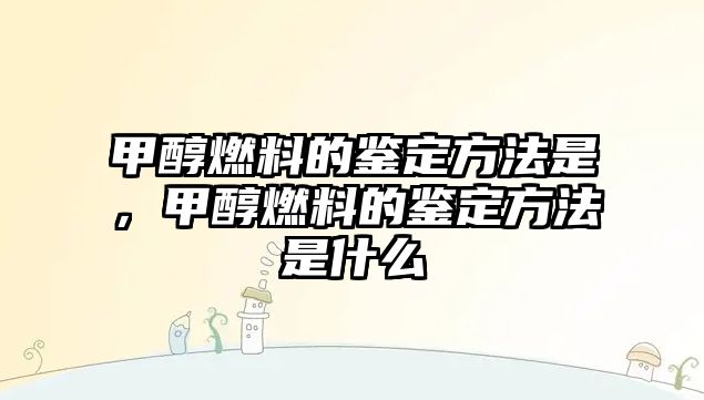 甲醇燃料的鑒定方法是，甲醇燃料的鑒定方法是什么