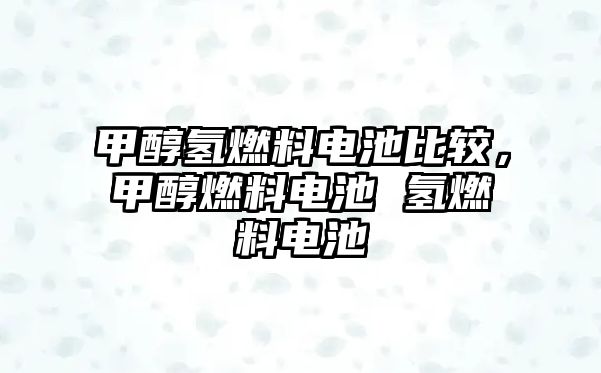 甲醇?xì)淙剂想姵乇容^，甲醇燃料電池 氫燃料電池