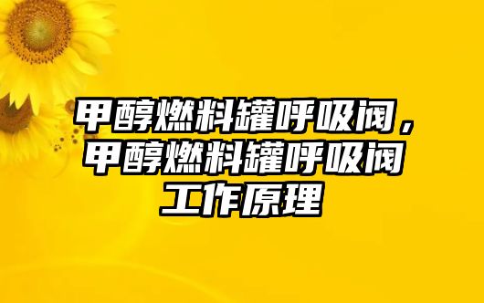 甲醇燃料罐呼吸閥，甲醇燃料罐呼吸閥工作原理