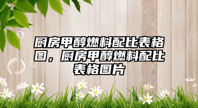 廚房甲醇燃料配比表格圖，廚房甲醇燃料配比表格圖片