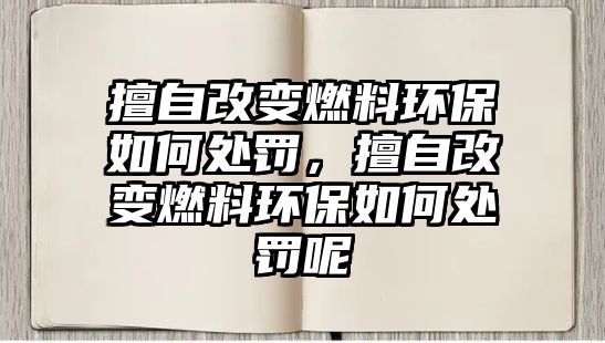 擅自改變?nèi)剂檄h(huán)保如何處罰，擅自改變?nèi)剂檄h(huán)保如何處罰呢