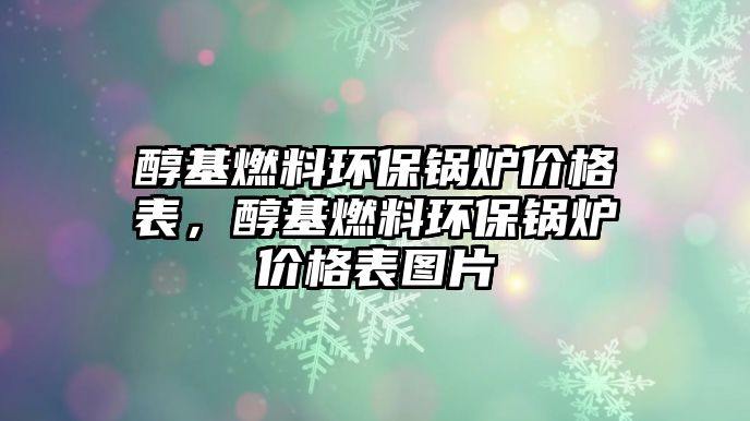 醇基燃料環(huán)保鍋爐價(jià)格表，醇基燃料環(huán)保鍋爐價(jià)格表圖片