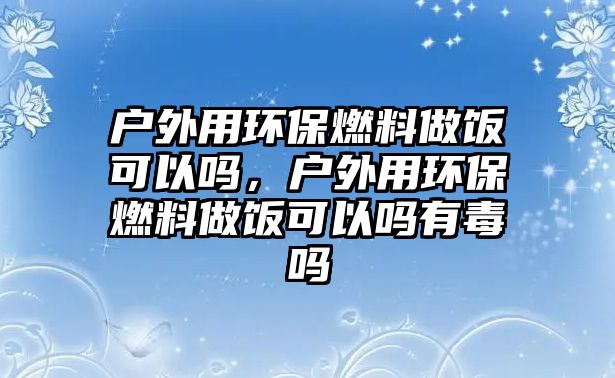 戶外用環(huán)保燃料做飯可以嗎，戶外用環(huán)保燃料做飯可以嗎有毒嗎