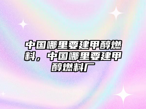 中國哪里要建甲醇燃料，中國哪里要建甲醇燃料廠