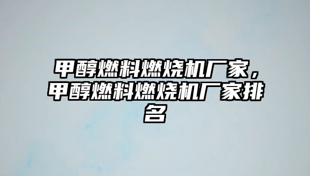 甲醇燃料燃燒機(jī)廠家，甲醇燃料燃燒機(jī)廠家排名