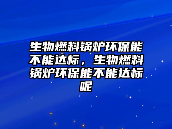 生物燃料鍋爐環(huán)保能不能達標，生物燃料鍋爐環(huán)保能不能達標呢