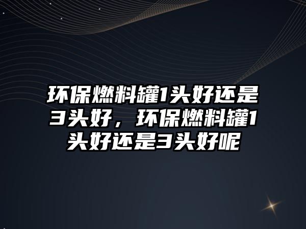 環(huán)保燃料罐1頭好還是3頭好，環(huán)保燃料罐1頭好還是3頭好呢