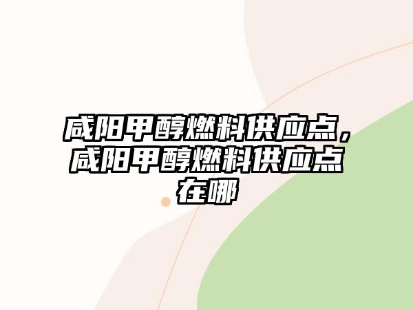 咸陽(yáng)甲醇燃料供應(yīng)點(diǎn)，咸陽(yáng)甲醇燃料供應(yīng)點(diǎn)在哪