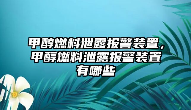 甲醇燃料泄露報警裝置，甲醇燃料泄露報警裝置有哪些