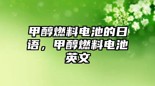 甲醇燃料電池的日語，甲醇燃料電池英文