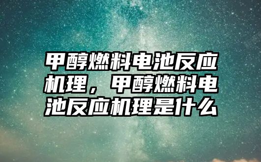 甲醇燃料電池反應機理，甲醇燃料電池反應機理是什么