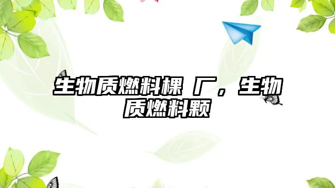 生物質(zhì)燃料棵柆廠，生物質(zhì)燃料顆