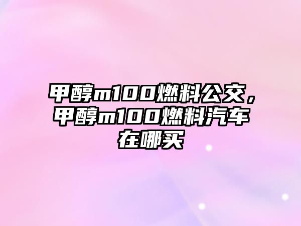 甲醇m100燃料公交，甲醇m100燃料汽車在哪買