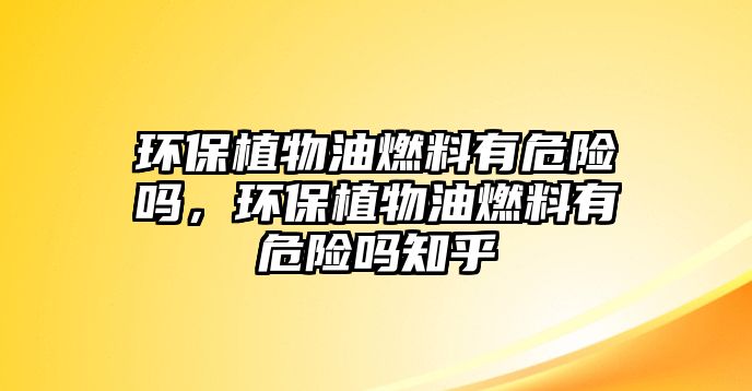 環(huán)保植物油燃料有危險(xiǎn)嗎，環(huán)保植物油燃料有危險(xiǎn)嗎知乎