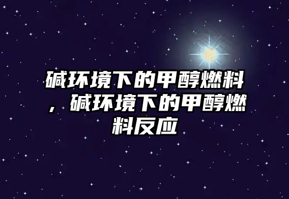 堿環(huán)境下的甲醇燃料，堿環(huán)境下的甲醇燃料反應(yīng)