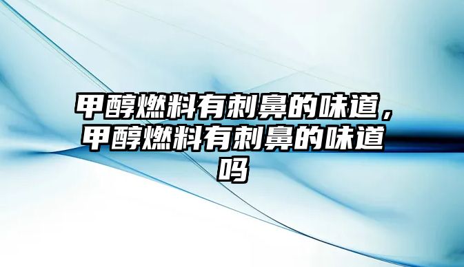 甲醇燃料有刺鼻的味道，甲醇燃料有刺鼻的味道嗎