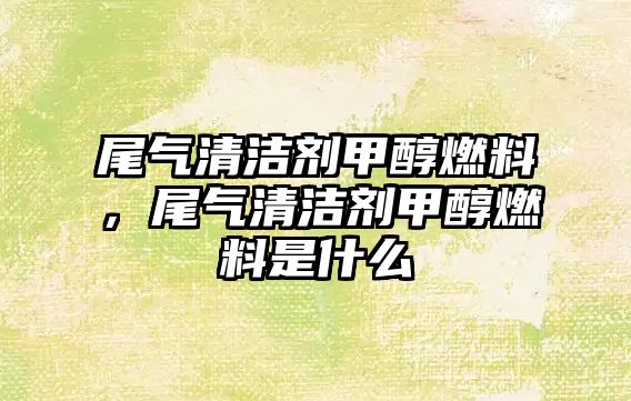 尾氣清潔劑甲醇燃料，尾氣清潔劑甲醇燃料是什么