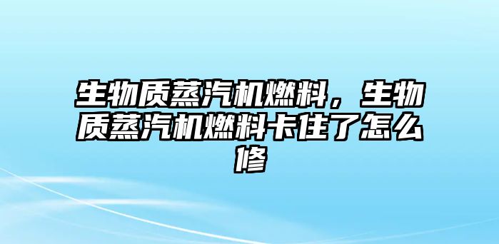 生物質(zhì)蒸汽機(jī)燃料，生物質(zhì)蒸汽機(jī)燃料卡住了怎么修