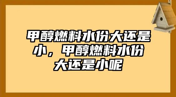 甲醇燃料水份大還是小，甲醇燃料水份大還是小呢