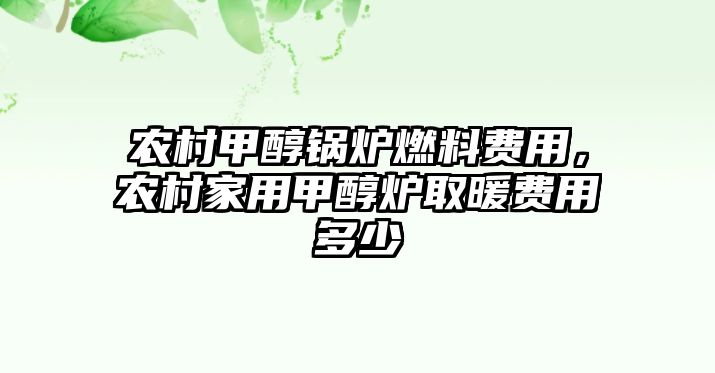 農(nóng)村甲醇鍋爐燃料費(fèi)用，農(nóng)村家用甲醇爐取暖費(fèi)用多少