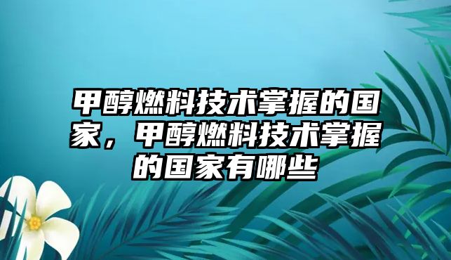 甲醇燃料技術(shù)掌握的國家，甲醇燃料技術(shù)掌握的國家有哪些