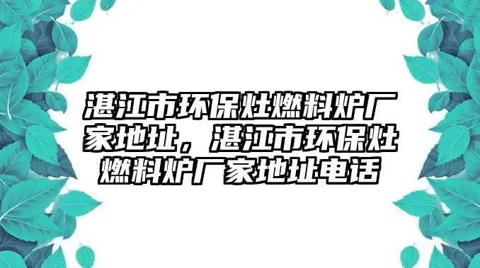 湛江市環(huán)保灶燃料爐廠家地址，湛江市環(huán)保灶燃料爐廠家地址電話