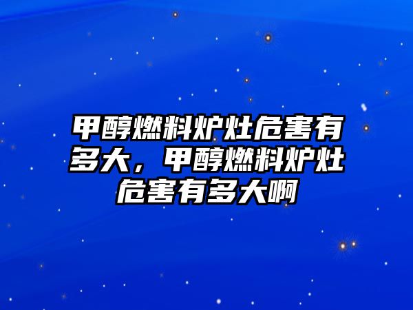 甲醇燃料爐灶危害有多大，甲醇燃料爐灶危害有多大啊