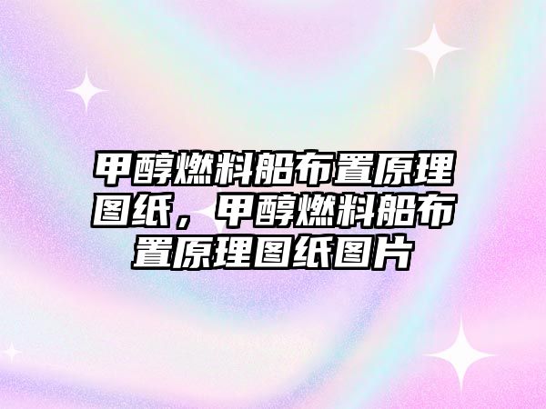 甲醇燃料船布置原理圖紙，甲醇燃料船布置原理圖紙圖片