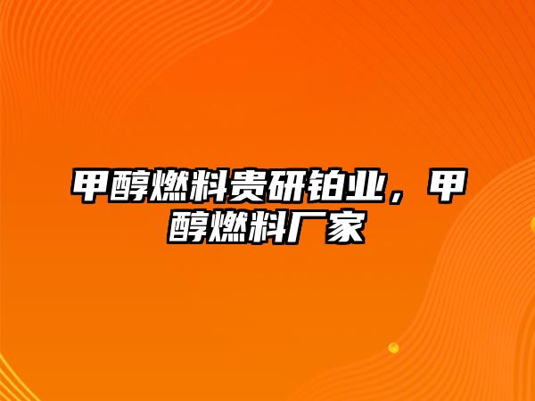 甲醇燃料貴研鉑業(yè)，甲醇燃料廠家