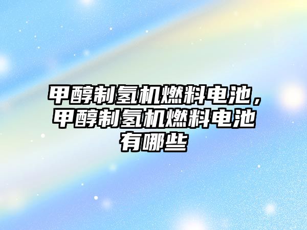 甲醇制氫機燃料電池，甲醇制氫機燃料電池有哪些