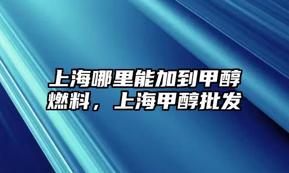 上海哪里能加到甲醇燃料，上海甲醇批發(fā)