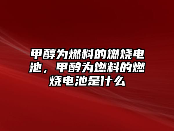 甲醇為燃料的燃燒電池，甲醇為燃料的燃燒電池是什么