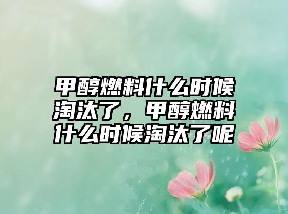 甲醇燃料什么時候淘汰了，甲醇燃料什么時候淘汰了呢