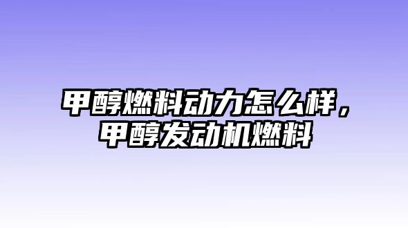 甲醇燃料動力怎么樣，甲醇發(fā)動機(jī)燃料