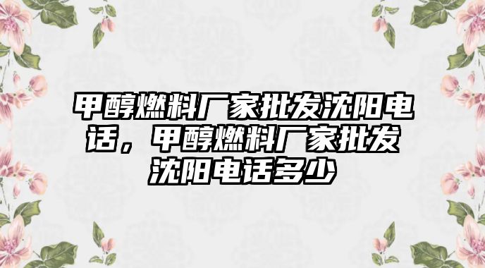 甲醇燃料廠家批發(fā)沈陽電話，甲醇燃料廠家批發(fā)沈陽電話多少