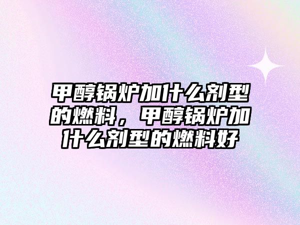 甲醇鍋爐加什么劑型的燃料，甲醇鍋爐加什么劑型的燃料好